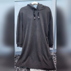 Rare Charcoal Oversized Hoodie with Drawstring